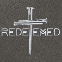 Redeemed 3 Nails Cross By Jesus Christ Christian Faith Embroidered Embroidered Cotton Canvas Backpack