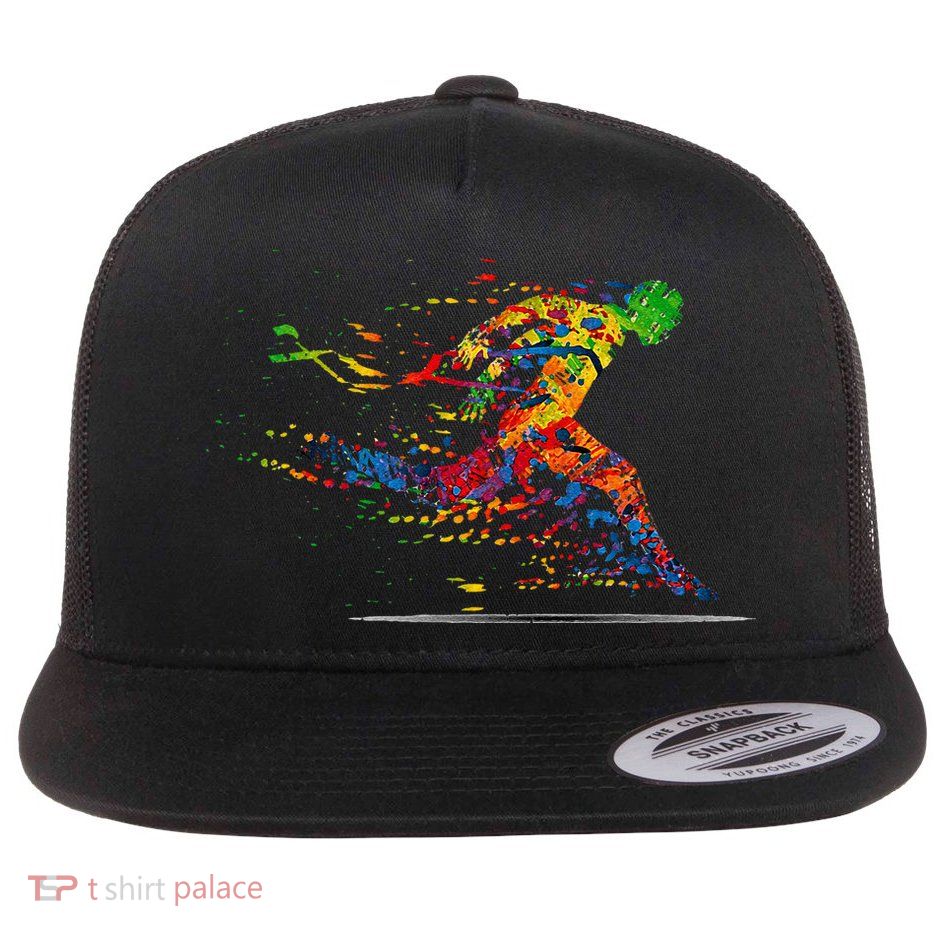 RUNNING 365 Paint Running Runner Gift Flat Bill Trucker Hat