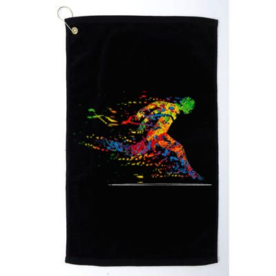 RUNNING 365 Paint Running Runner Gift Platinum Collection Golf Towel