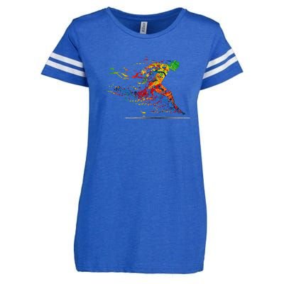 RUNNING 365 Paint Running Runner Gift Enza Ladies Jersey Football T-Shirt