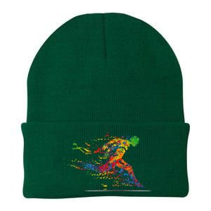 Running 365 Paint Running Runner Gift Knit Cap Winter Beanie