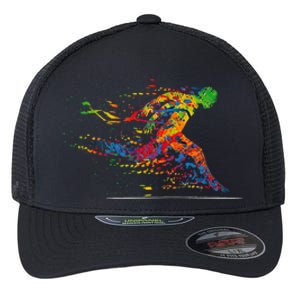 Running 365 Paint Running Runner Gift Flexfit Unipanel Trucker Cap