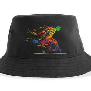 Running 365 Paint Running Runner Gift Sustainable Bucket Hat