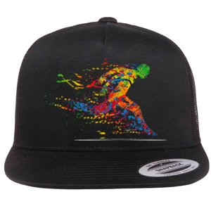 Running 365 Paint Running Runner Gift Flat Bill Trucker Hat