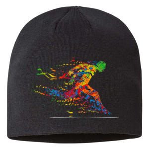 Running 365 Paint Running Runner Gift Sustainable Beanie