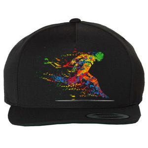 Running 365 Paint Running Runner Gift Wool Snapback Cap