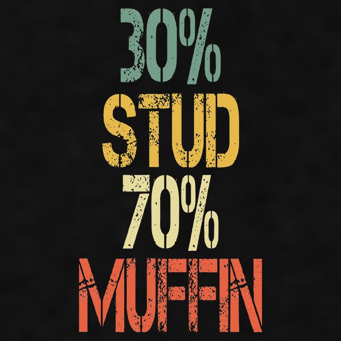 Retro 30 Stud 70 Muffin Sarcasm Dad Bod Figure Ladies PosiCharge Tri-Blend Wicking Tank