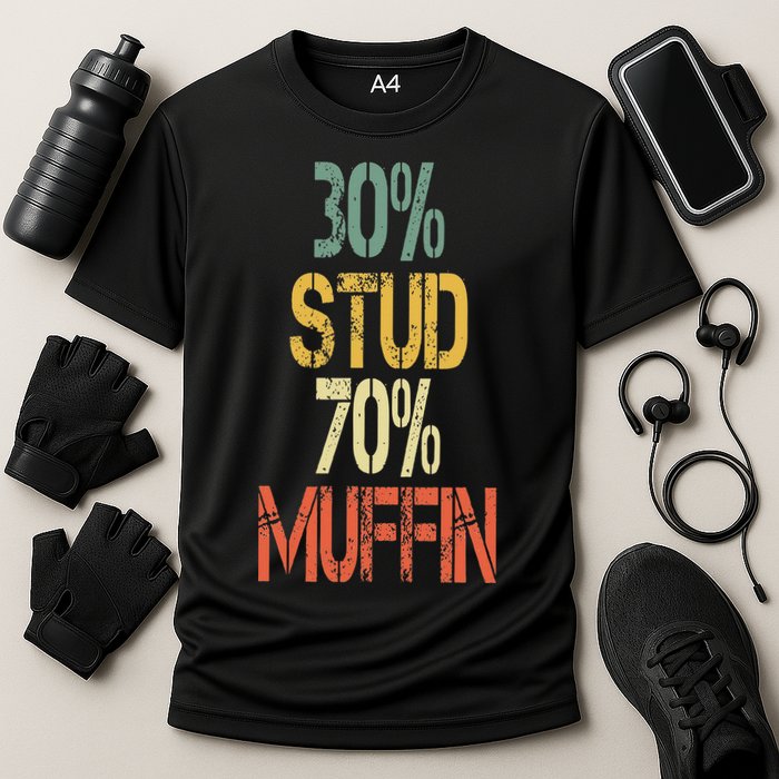 Retro 30 Stud 70 Muffin Sarcasm Dad Bod Figure Performance Shirt
