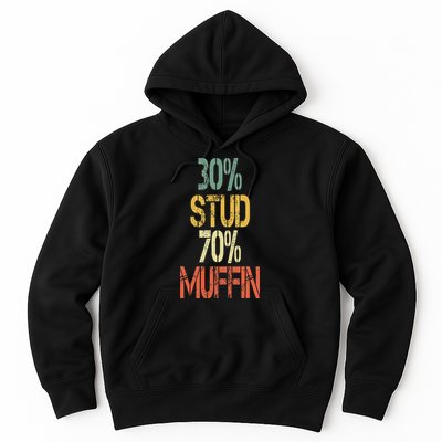 Retro 30 Stud 70 Muffin Sarcasm Dad Bod Figure Hoodie