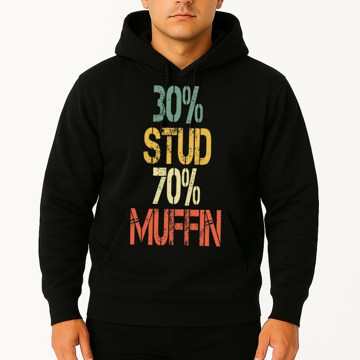 Retro 30 Stud 70 Muffin Sarcasm Dad Bod Figure Hoodie
