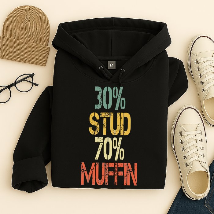 Retro 30 Stud 70 Muffin Sarcasm Dad Bod Figure Hoodie