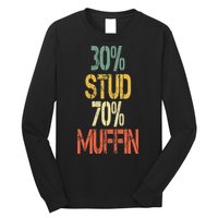 Retro 30 Stud 70 Muffin Sarcasm Dad Bod Figure Long Sleeve Shirt