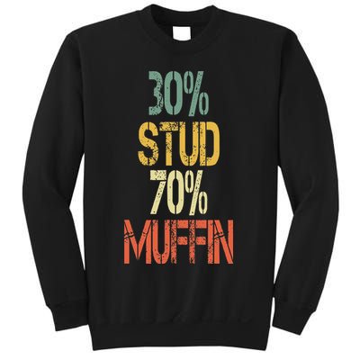 Retro 30 Stud 70 Muffin Sarcasm Dad Bod Figure Sweatshirt
