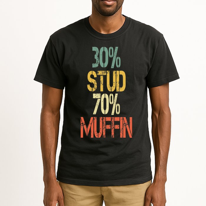 Retro 30 Stud 70 Muffin Sarcasm Dad Bod Figure Tall T-Shirt