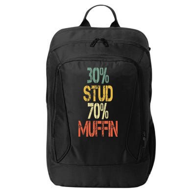 Retro 30 Stud 70 Muffin Sarcasm Dad Bod Figure City Backpack