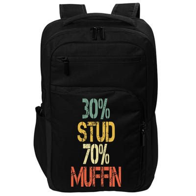 Retro 30 Stud 70 Muffin Sarcasm Dad Bod Figure Impact Tech Backpack