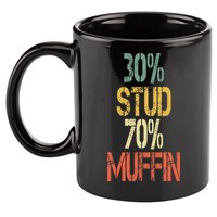 Retro 30 Stud 70 Muffin Sarcasm Dad Bod Figure 11oz C Handle Ceramic Mug