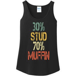 Retro 30 Stud 70 Muffin Sarcasm Dad Bod Figure Ladies Essential Tank