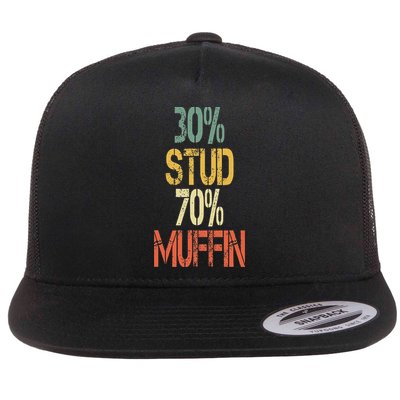 Retro 30 Stud 70 Muffin Sarcasm Dad Bod Figure Flatbill Hat