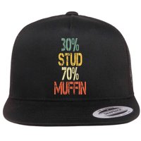 Retro 30 Stud 70 Muffin Sarcasm Dad Bod Figure Flatbill Hat