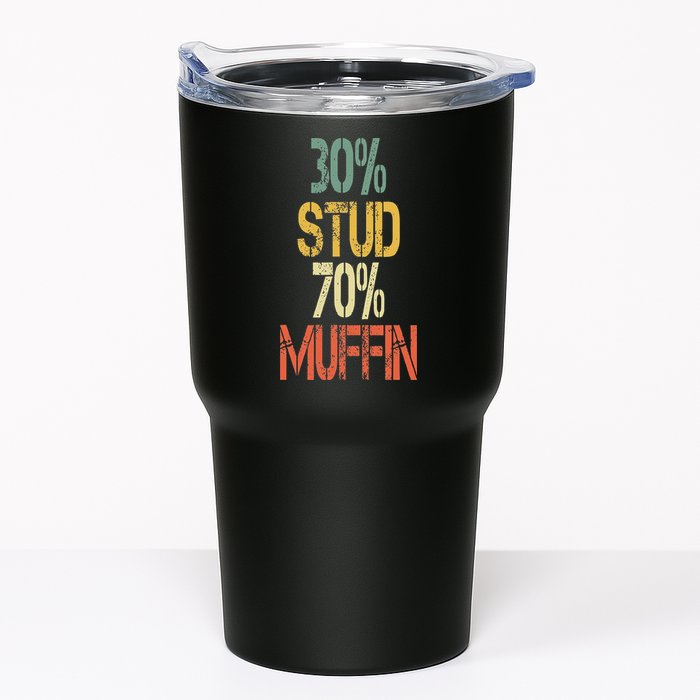 Retro 30 Stud 70 Muffin Sarcasm Dad Bod Figure Tumbler