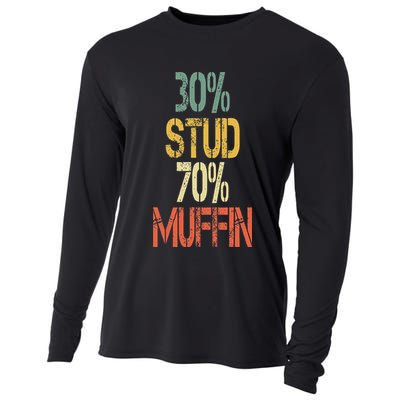 Retro 30 Stud 70 Muffin Sarcasm Dad Bod Figure Cooling Performance Long Sleeve Crew