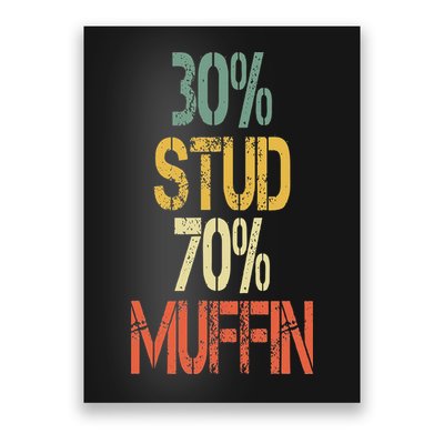 Retro 30 Stud 70 Muffin Sarcasm Dad Bod Figure Poster