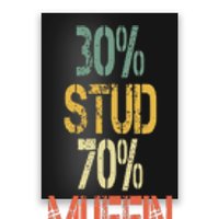 Retro 30 Stud 70 Muffin Sarcasm Dad Bod Figure Poster