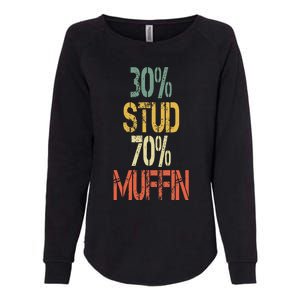 Retro 30 Stud 70 Muffin Sarcasm Dad Bod Figure Womens California Wash Sweatshirt