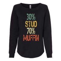 Retro 30 Stud 70 Muffin Sarcasm Dad Bod Figure Womens California Wash Sweatshirt