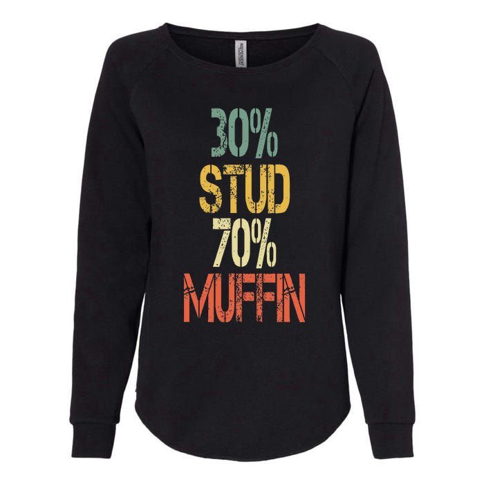 Retro 30 Stud 70 Muffin Sarcasm Dad Bod Figure Womens California Wash Sweatshirt