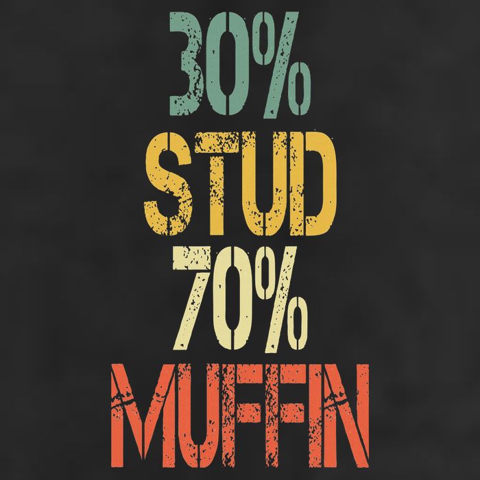 Retro 30 Stud 70 Muffin Sarcasm Dad Bod Figure 25L Jumbo Tote
