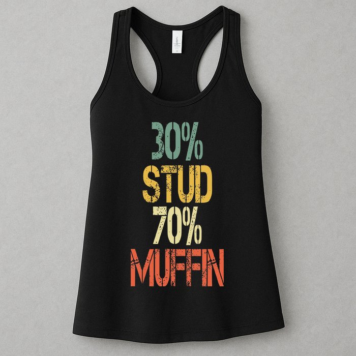 Retro 30 Stud 70 Muffin Sarcasm Dad Bod Figure Womens Tank Top