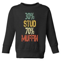 Retro 30 Stud 70 Muffin Sarcasm Dad Bod Figure Toddler Sweatshirt