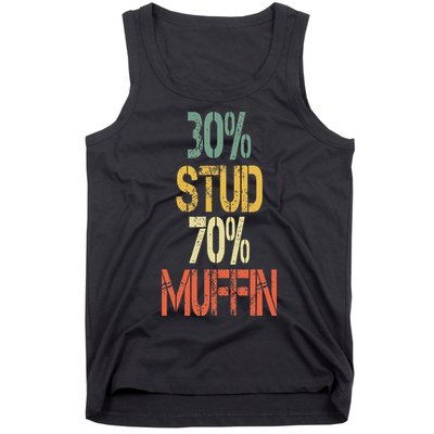 Retro 30 Stud 70 Muffin Sarcasm Dad Bod Figure Tank Top