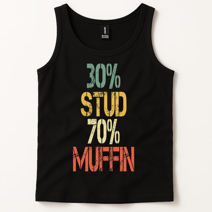 Retro 30 Stud 70 Muffin Sarcasm Dad Bod Figure Tank Top