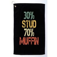 Retro 30 Stud 70 Muffin Sarcasm Dad Bod Figure Golf Towel