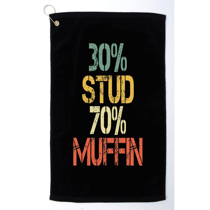 Retro 30 Stud 70 Muffin Sarcasm Dad Bod Figure Golf Towel