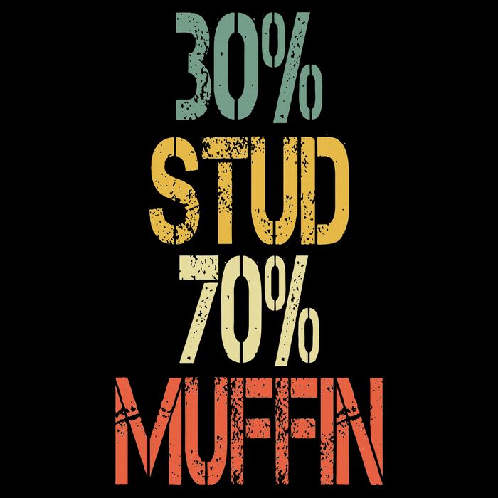 Retro 30 Stud 70 Muffin Sarcasm Dad Bod Figure Toddler T-Shirt