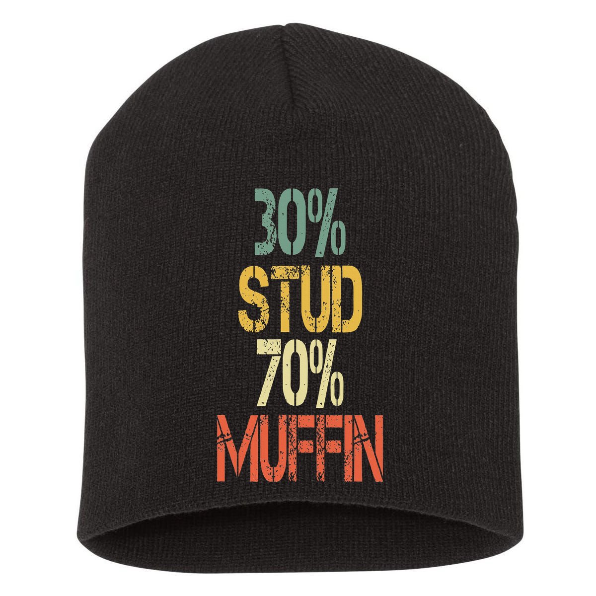Retro 30 Stud 70 Muffin Sarcasm Dad Bod Figure Short Acrylic Beanie