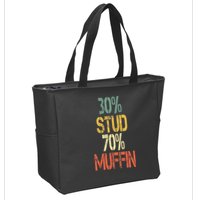 Retro 30 Stud 70 Muffin Sarcasm Dad Bod Figure Zip Tote Bag