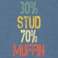Retro 30 Stud 70 Muffin Sarcasm Dad Bod Figure Garment-Dyed Sweatshirt
