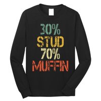 Retro 30 Stud 70 Muffin Sarcasm Dad Bod Figure Long Sleeve Shirt