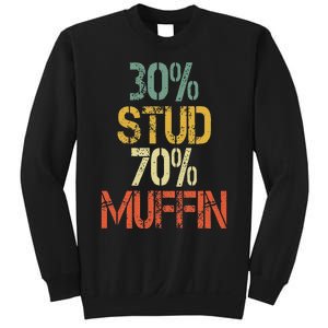 Retro 30 Stud 70 Muffin Sarcasm Dad Bod Figure Sweatshirt