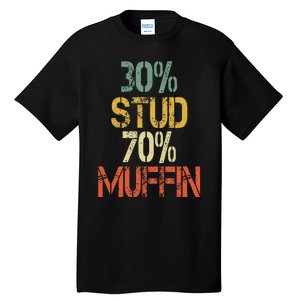 Retro 30 Stud 70 Muffin Sarcasm Dad Bod Figure Tall T-Shirt