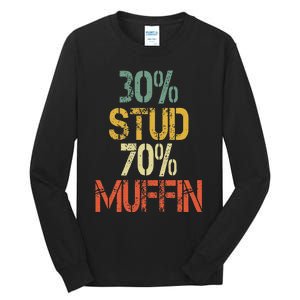 Retro 30 Stud 70 Muffin Sarcasm Dad Bod Figure Tall Long Sleeve T-Shirt