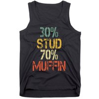 Retro 30 Stud 70 Muffin Sarcasm Dad Bod Figure Tank Top