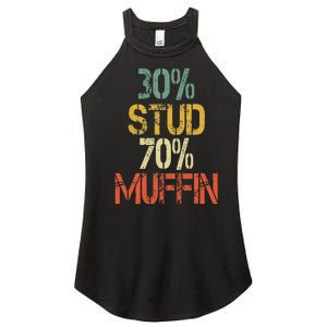 Retro 30 Stud 70 Muffin Sarcasm Dad Bod Figure Women's Perfect Tri Rocker Tank