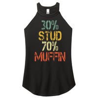 Retro 30 Stud 70 Muffin Sarcasm Dad Bod Figure Women's Perfect Tri Rocker Tank