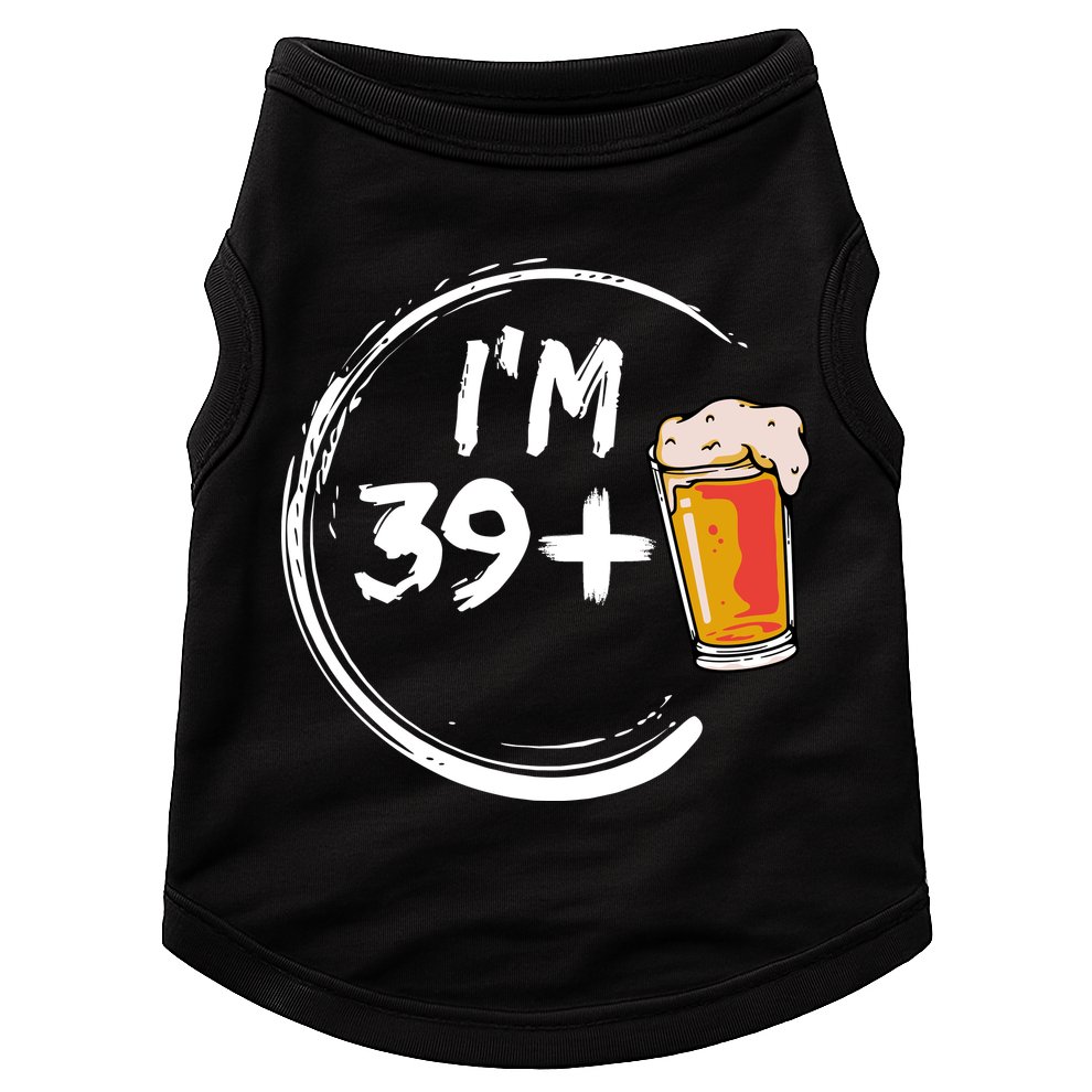 Retro 40th Birthday Beer Lover Doggie Tank